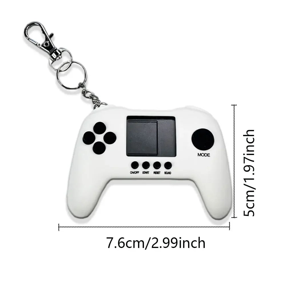 GAMINJA GC61 Mini Handheld Game Players Machine Pocket Game Console Built in Retro Games Use for Key Chain Ring Holder