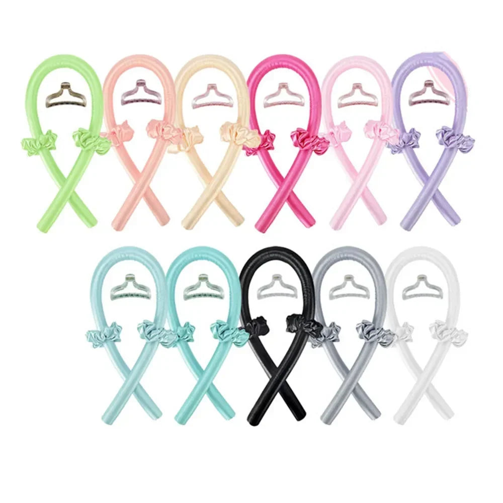 Heatless Hair Curler Curling Rod Headband No Heat Silk Ribbon Curls Hair Roller Curlers for Hair Straightener Hair Styling Tools