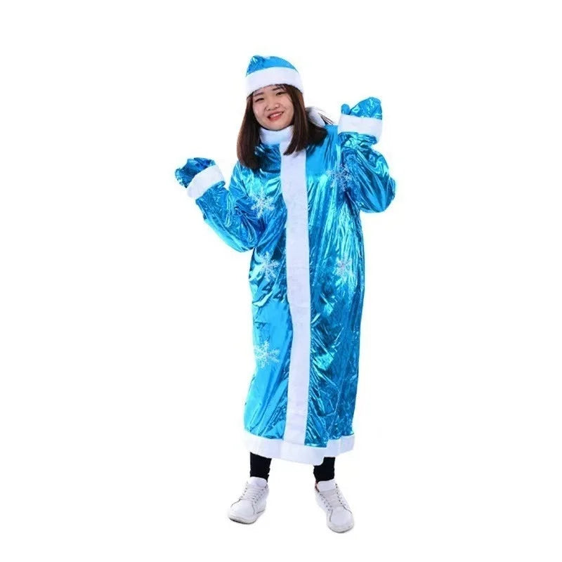 Christmas Santa Claus Cosplay Costume Classic Red Deluxe Velvet Xmas Men Santa Claus Disguise Suit Christmas New Year Party