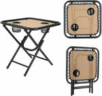 Homfa Folding Sun Lounger Set with Table