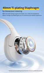 QCY H3 Lite ANC Wireless/Wired Headphones Bluetooth 5.3 Foldable Over Ear Headset HIFI Sound 60H Playtime Earphones Dual Connect