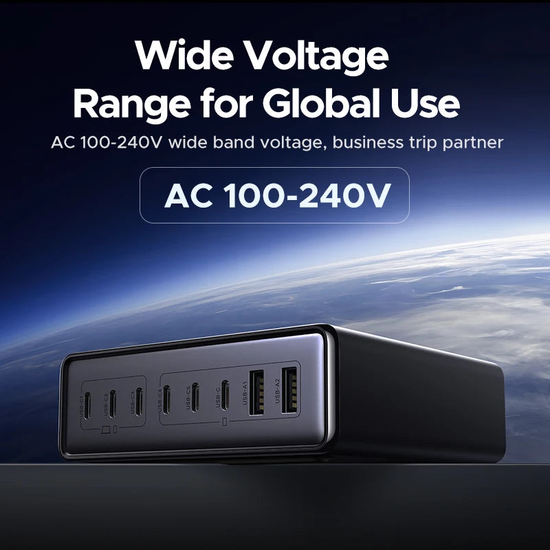 UGREEN 200W GaN Charger 8 in 1 Desktop Laptop Fast Charging Stand For iPhone 17 16 15 Pro Max Macbook Air Xiaomi Samsung Tablets