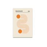 Unframed Orange Bauhaus Art Print Canvas Painting Abstract Minimalist Geometric Exhibition Poster Wall Art Home Decor