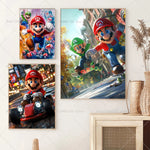1PC Classic Anime Movie M-Marios Poster Self-adhesive Art Waterproof Paper Sticker Coffee House Bar Room Wall Decor