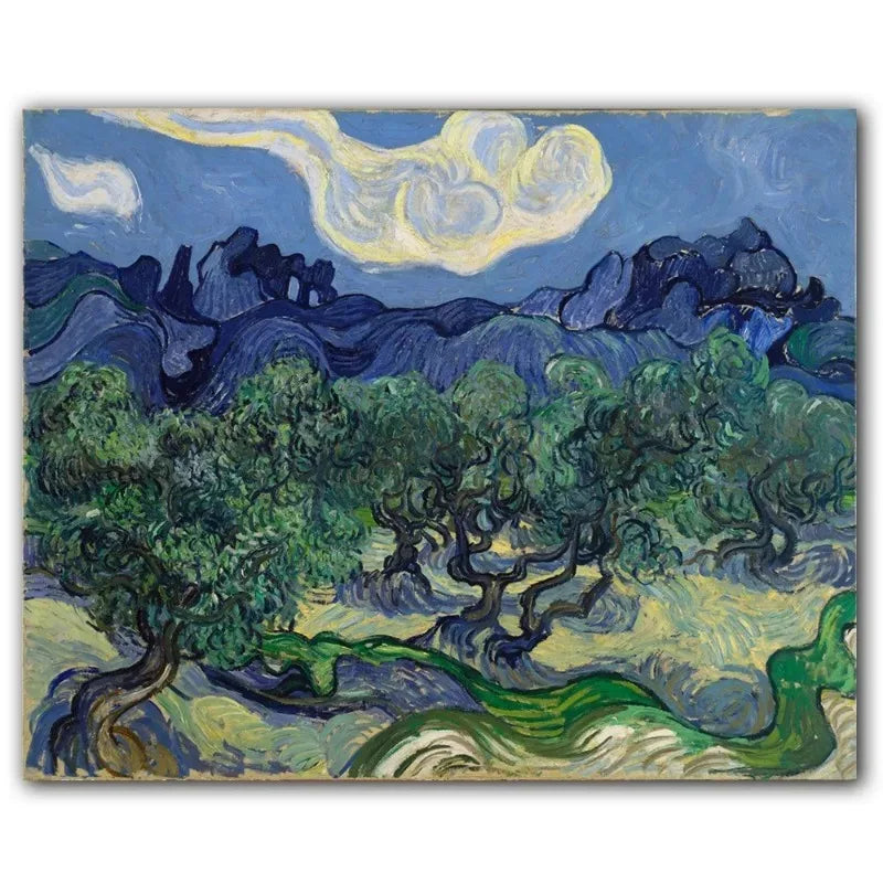 HD Print Van Gogh Masterpiece Poster Abstract Garden Almond Blossoms Starry Night Canvas Painting Wall Picture Room Home Decor