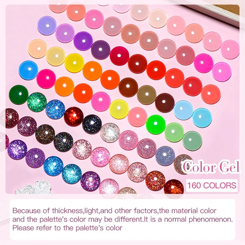 MEET ACROSS 12Pcs Gel Nail Polish Set 7.3ml Pink Blue Neon Macaron Color for Nails UV Gel LED Nail Art  Varnish Manicure Kit