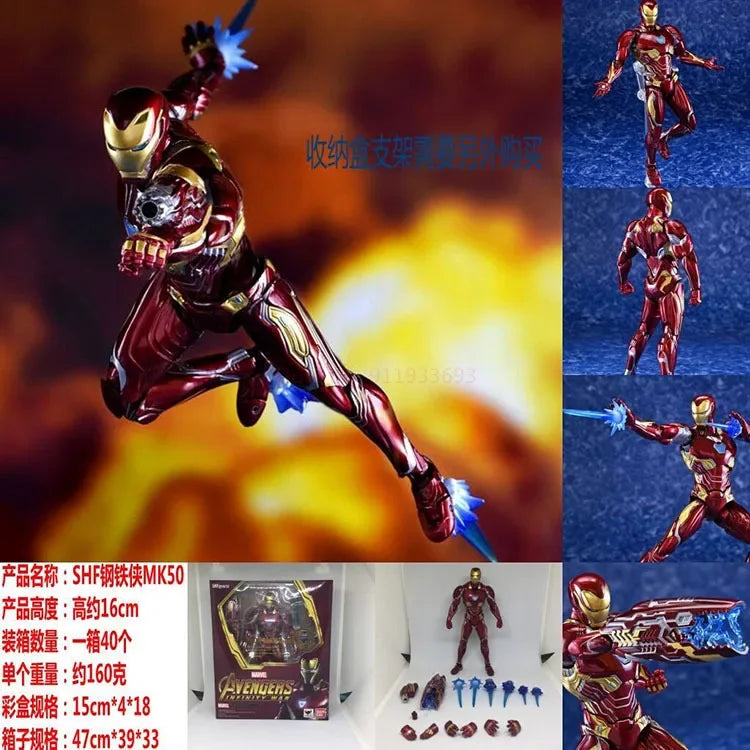 Marvel Comics Avengers 3 Infinite War Mk50 Shf Iron Man Activity Doll Model Children Christmas Birthday Gifts Toys Gifts