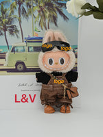 Labubu Haute Couture 17cm Doll Clothing| Gen1-3 Compatible | Designer Outfit with Mini Hat, Glasses & Shoes | Collectible Set