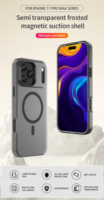 Shockproof Matte Transparent Case For Magsafe Case For iPhone 17 Pro Max 17 Air 17 Pro 17 Wireless Charge TPU Soft Cover Funda