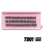 GROINNEYA DIY Lash Clusters Set Mixed Tray Lashes Kit Fluffy Individual Lashes Extension with Lash Bond and Seal At Home Makeup