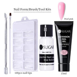 UR SUGAR 15ml Extension Gel Nail Polish Bright Nude White Clear Semi Permanent UV Hard Gel Nails Finger Prolong Gel Varnish Set