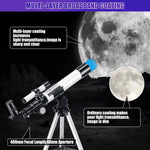 400x40mm Professional Astronomy Telescope for Beginners with Aluminum Tripod, Ideal for Kids & Adults Stargazing Children Gifts