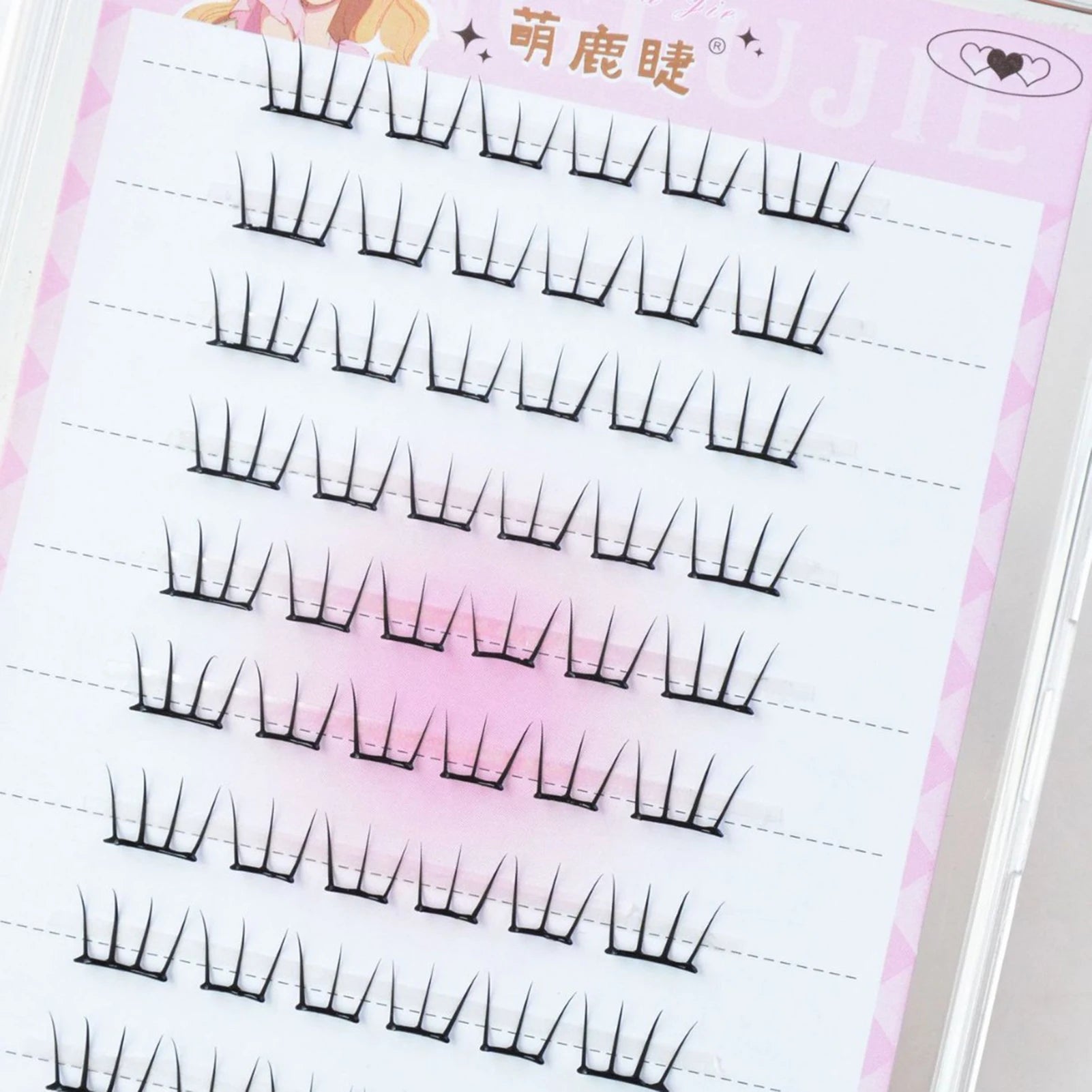 Self Adhesive Individual Eyelashes No Glue Needed Fluffy Cluster Eyelash Korean Fashion Manga Lash Extension for Daily Makeup