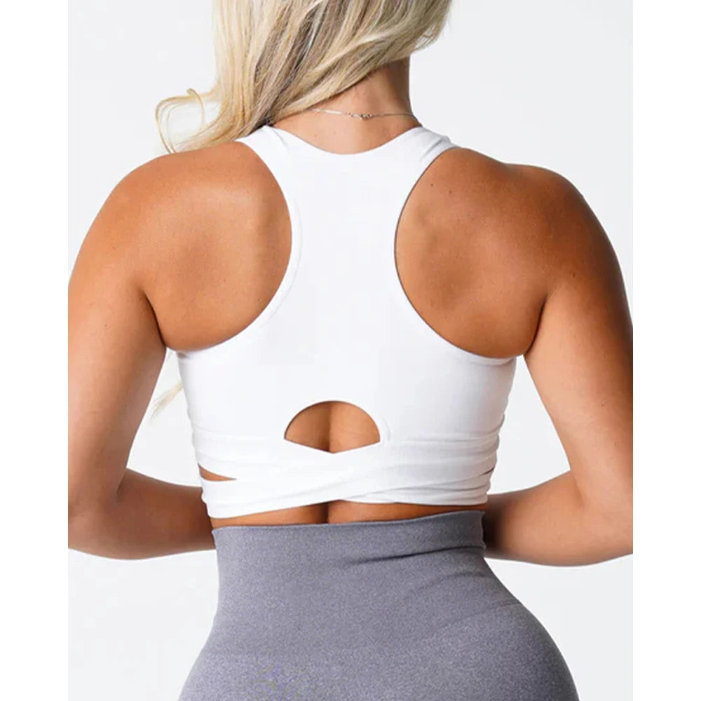 Bra Top Spandex Woman Fitness Elastic Breathable Breast Enhancement Leisure Sports Underwear