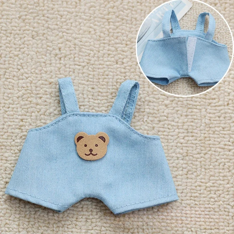 Mini Doll'S Clothes Outfit Accessories For Korea Kpop Exo 15-17cm Labubu Idol V1 V2 Pocket overalls Clothing Gift