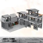 Upgrade Military Base Building Block Sets DIY WW2 Army War scene model Blocks Boys Toys