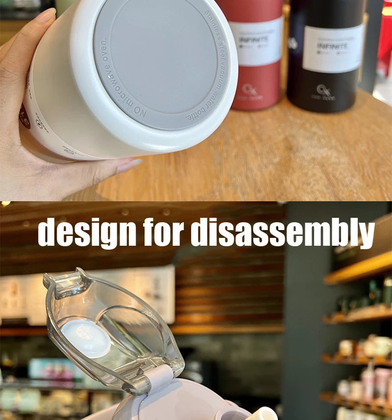 1.3L/1.7L Large Capacity Thermo Bottle Outdoor Mug Stainless Steel Thermos Water Bottle Portable Vaccum Flask Cold And Hot Tumbl