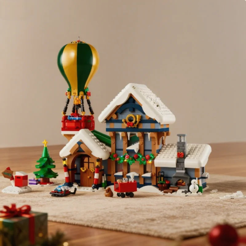 10339 Santa's Post Office Winter Architecture Model Christmas Building 1440PCS Bricks Children's Educational Toy