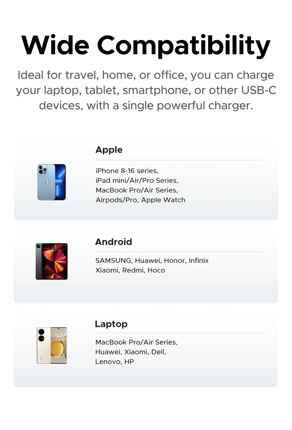 UGREEN 45W GaN Charger PD3.0 PPS QC3.0 Quick Charge For Samsung S25 S24 Ultra iPhone 17 16 15 Pro Max iPad Tablet Fast Charger