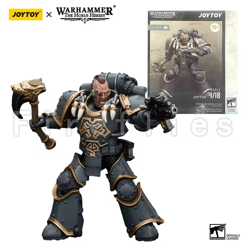 1/18 JOYTOY Action Figure – Warhammer 40K Horus Heresy Space Wolves Logan Ghostwolf Mecha Model
