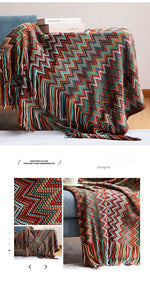 Boho Bed Plaid Blanket Geometry Aztec Baja Blankets Ethnic Sofa Cover Slipcover Decor Throw Wall Hanging Tapestry Rug Cobertor