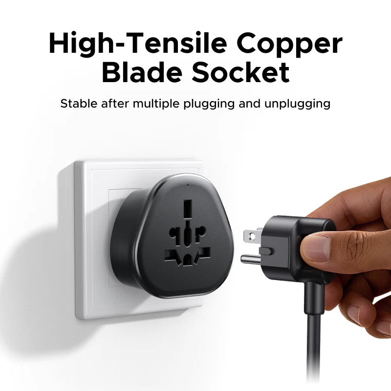 UGREEN Universal Travel Adapter Extension Socket EU/US/UK Plug Converter Multi-Country Power Adaptor for EU US UK KR RU Outlets