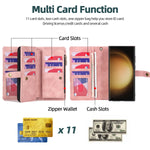 for Samsung Galaxy S23 S22 Ultra S21 S20 FE Plus A14 A34 54 A12 A33 A52 A53 A72 A73 Multifunctional Wallet Leather Case Cover