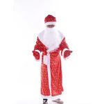 Christmas Santa Claus Cosplay Costume Classic Red Deluxe Velvet Xmas Men Santa Claus Disguise Suit Christmas New Year Party