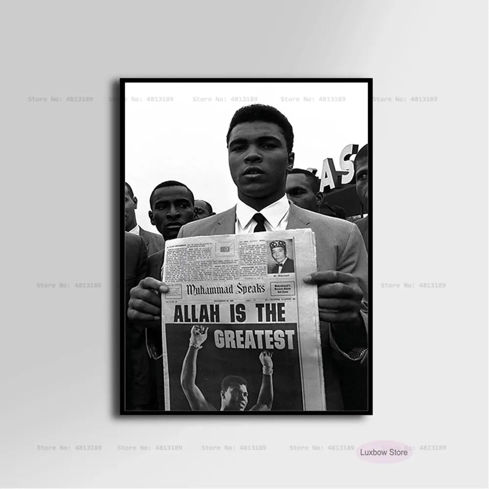 Muhammad Ali Inspirational Boxing Legend Canvas Art Poster  HD Wall Decor for Living Room Home Decor  Classic Motivational Print
