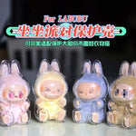 Transparent Protective Cover for Labubu Monster Toy Elf Doll Cover Storage Box Cute Elf Plushie Display Cover for Party Dolls