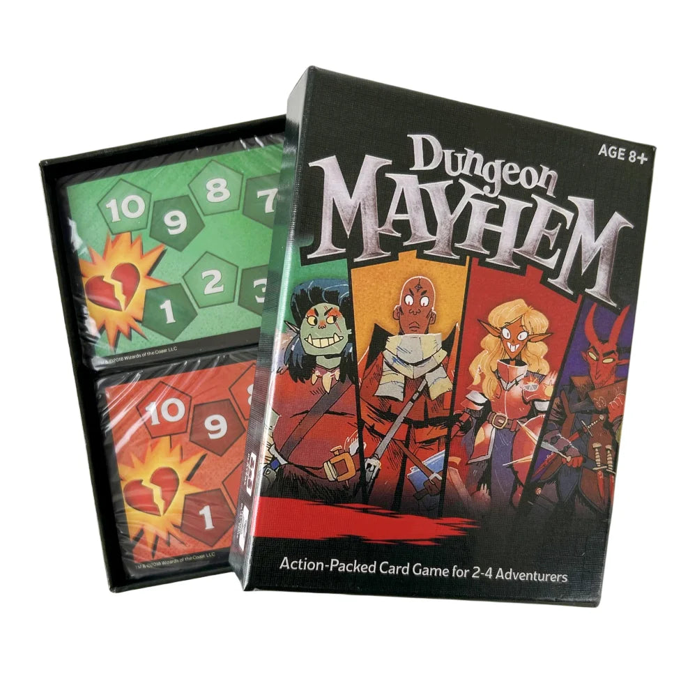 3-in-1 Family Card Game Set – Dungeon Mayhem & More | Fun Party Board Game Deck for Kids & Adults
