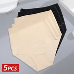 Set Seamless Ice Silk Shapewear Panties for Women, High Waist Slimming Briefs, Elastic Butt Lifter Underwear, Large Size
