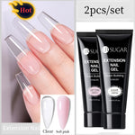 UR SUGAR 15ml Extension Gel Nail Polish Bright Nude White Clear Semi Permanent UV Hard Gel Nails Finger Prolong Gel Varnish Set