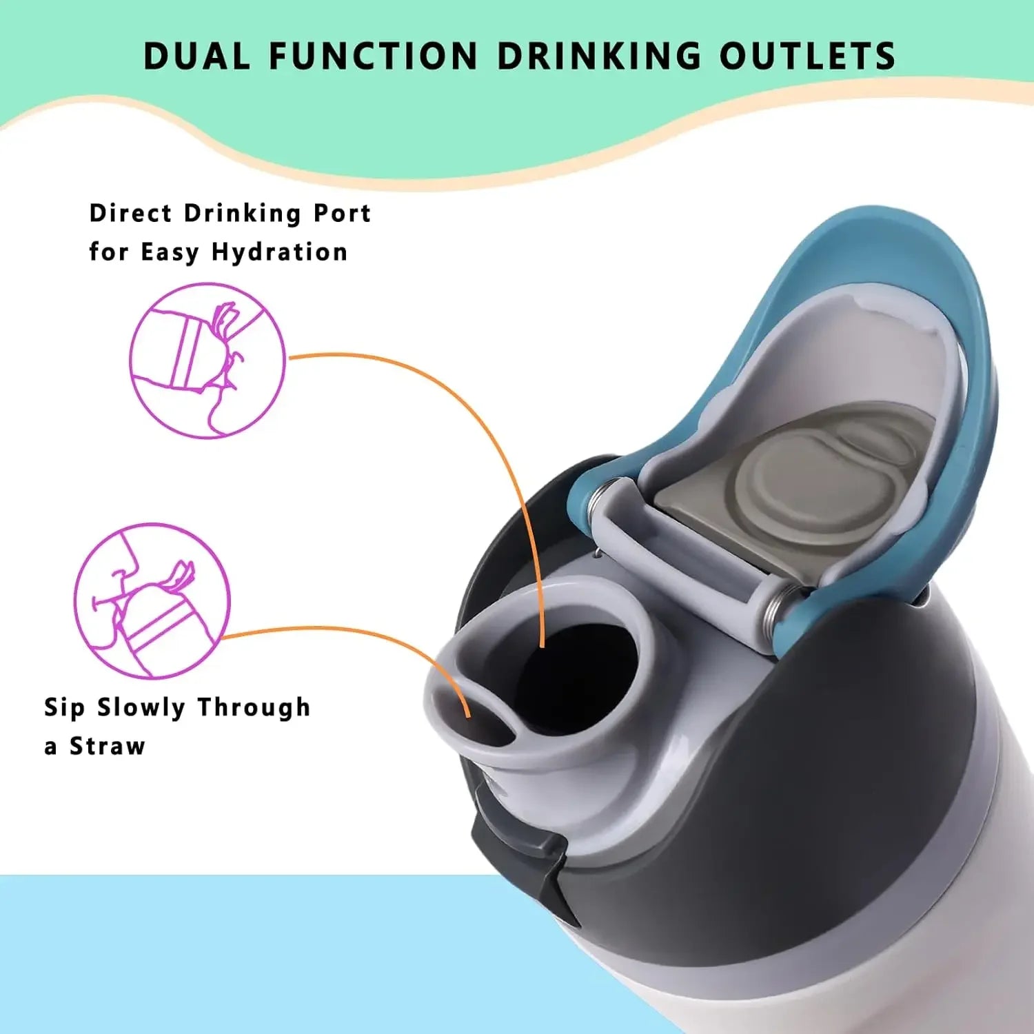 Replacement Lid for Owala Freesip Water Bottle Compatible with Owala Lid Cap Premium Accessories for 16oz 24oz 32oz 40oz Bottles