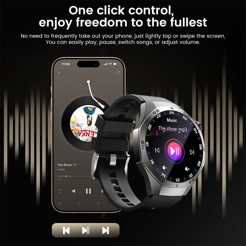 For HUAWEI GT5 Pro Smartwatch Men 360*360 HD AMOLED Screen GPS Motion Track Heart Rate Bluetooth Call IP68 Waterproof Smartwatch