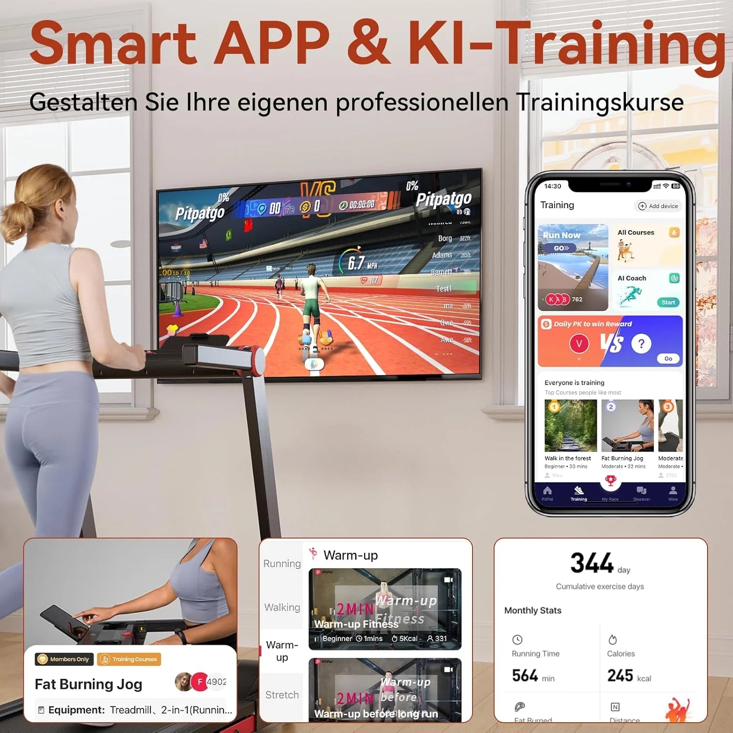 Superun Raceable Treadmill for Home, Walk Treadmill with 6% Incline 158 kg Weight Capacity