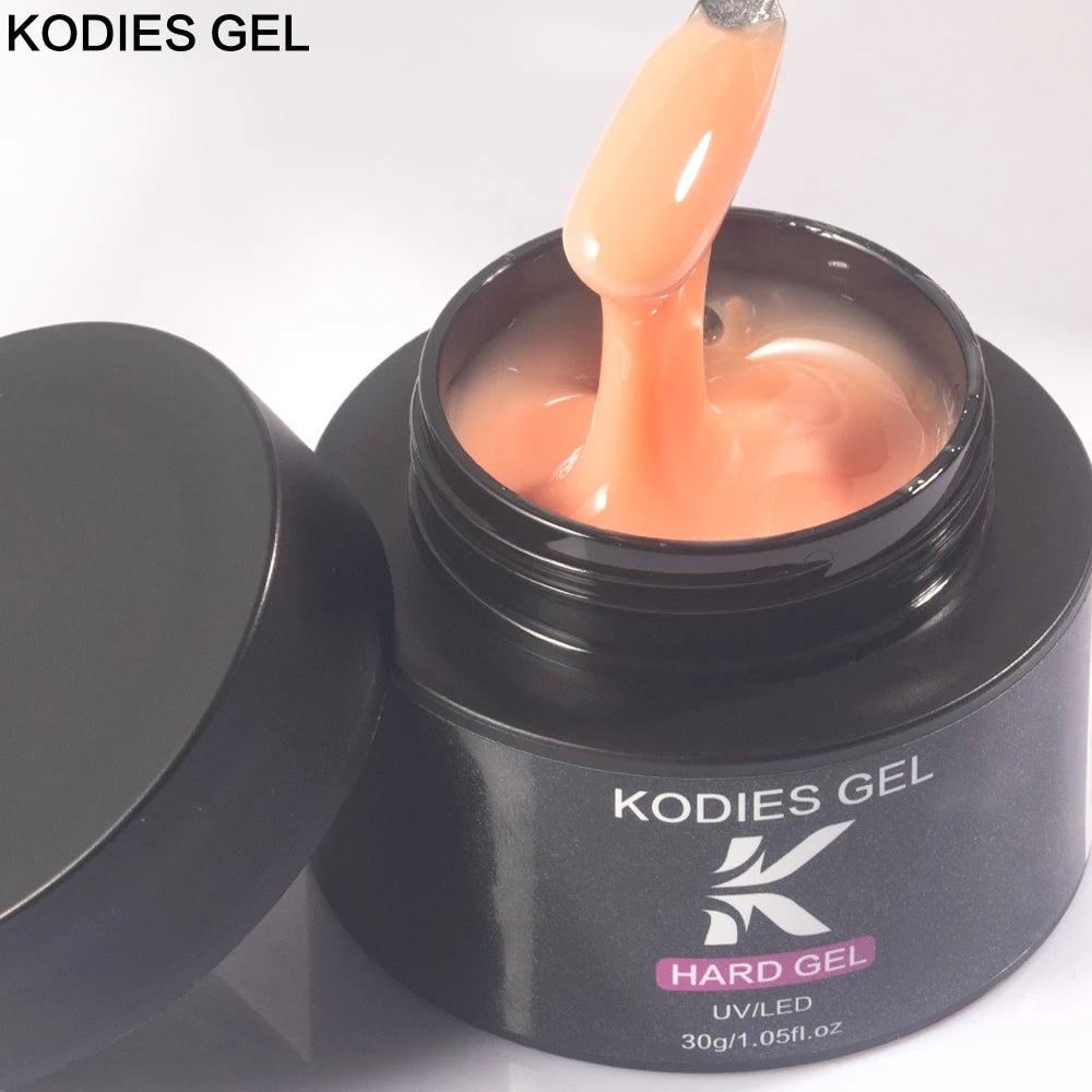 KODIES GEL Acrylic Builder Nail Gel for Extension 30g Blush Pink Soft Hard Construction Gel Semi Permanent UV Manicure Nail Art