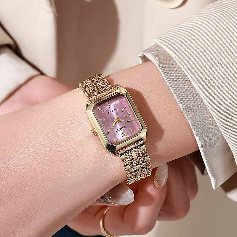 Fashion Women's Watch Casual Rectangle Dial Ladies Quartz Watches Clock