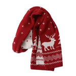 Christmas Atmosphere Santa Claus Knitted Red Scarf For Women New Style Warm Neck Protection Knitted Scarf Versatile Shawl