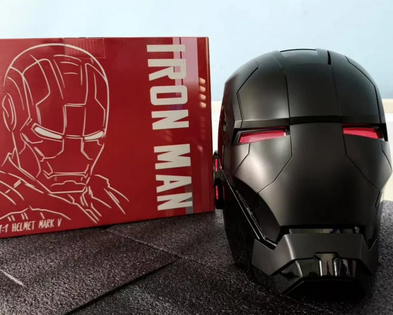 1/1 Iron Mk5 Man The Avengers Helmet Wearable And Transformable Voice-Activated Electric Opening Closing Collection Decoration