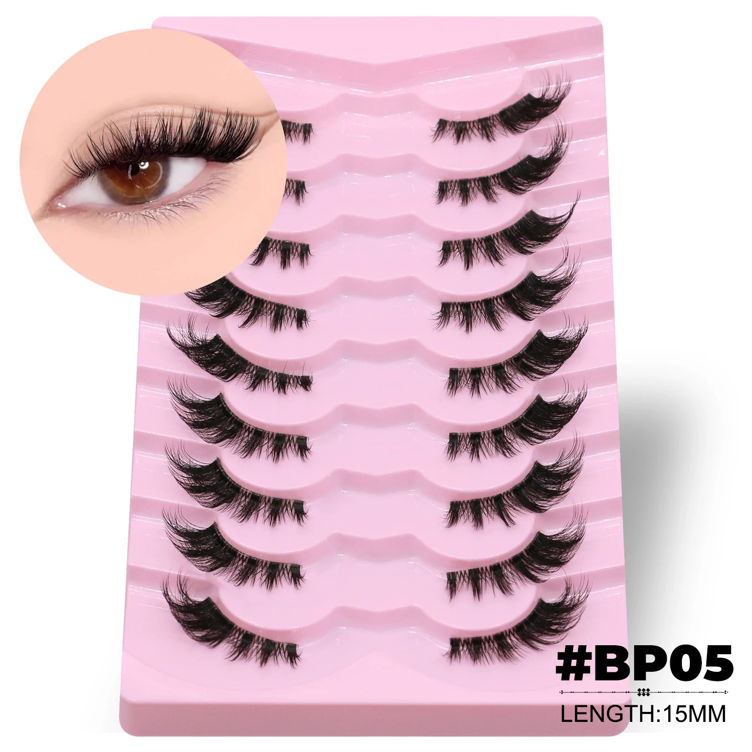 GROINNEYA Cat Eye Lashes Create Natural Look Half Eye Lashes With Winged Ends For Extended Eyelash For Daily Use