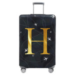 Luggage Compartment Protective Cover Letter Series Black Wear Resistant Fabric Dust Cover for18-32 Inch Travel Case Covers