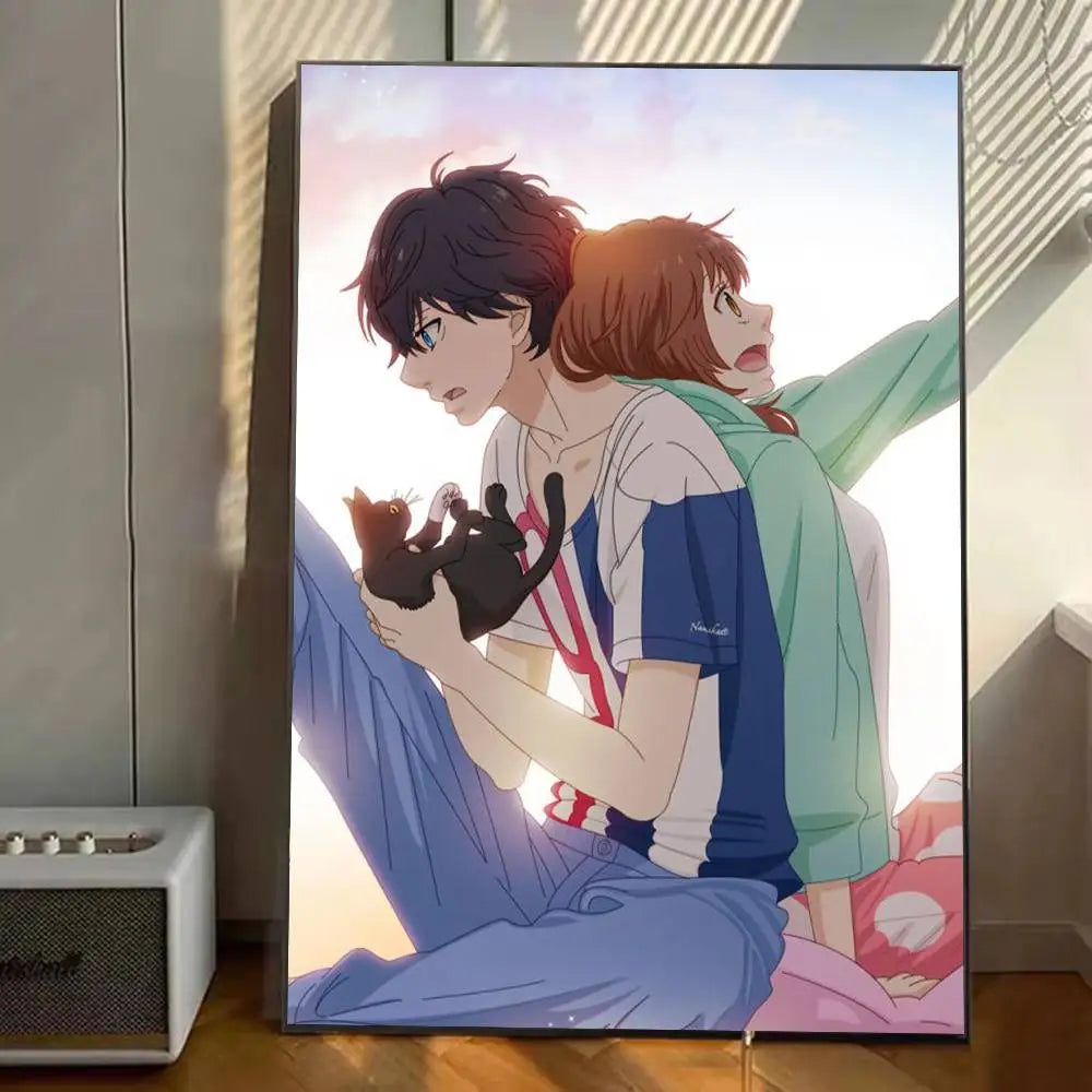 Comic Book Series Ao H-haru R-ride Poster Gallery Prints Self Adhesive Home Decor Decoration Wall Decals Living Room Sticker