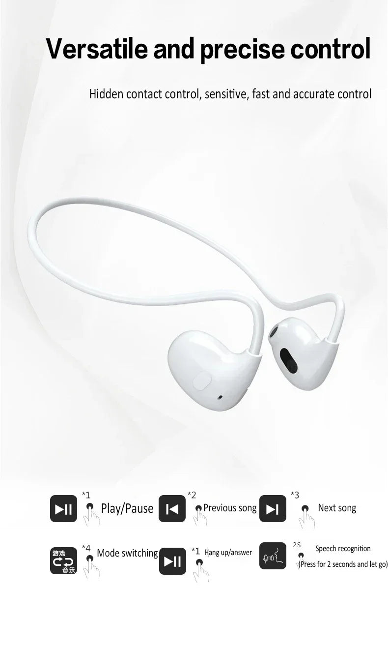 Xiaomi Wireless Bluetooth 5.3 Headphones Air-Conduction Waterproof Headset Stereo Over-Ear Sports Earphones Earbuds with Mic