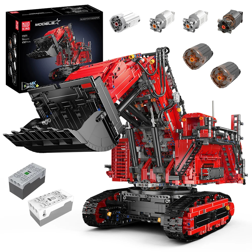 Motorized RC Excavator Building Blocks Set – R9800 Engineering Model with App Control (Compatible Bricks)