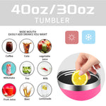 30oz/40OZ Stainless Steel Tumbler Large Capacity Thermal Bottle Double Vacuum Flasks Keep Cold Thermos Cup DIY Gift Mug