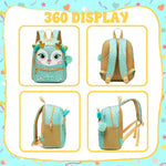 1pc Cute 13 Inch Animal Backpack Kindergarten Outdoor Sports Little Girl With Small Pendant