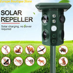 High Effective Solar Powered Ultrasonic Animal Repeller with PIR Motion Sensor for Outdoor Garden Deterrent