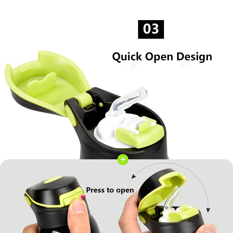 500ML Outdoor Sport Bicycle Water Bottle Vacuum Stainless Steel Cycling Water Cup Thermo Drink Mug Travel Cycling Equipment