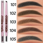 2 in1 Eyebrow pencil professional Cosmetics makeup for women 5 Colors Waterproof Eyebrow Tattoo brush Long Lasting eyebrow pen